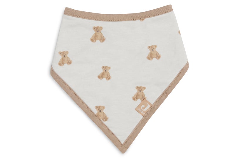 Jollein Bib Bandana Teddy Bear GOTS (2pack) - Image 2